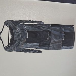 Jean print dress